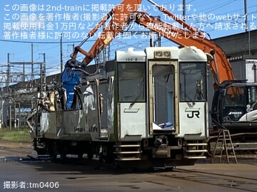 【JR東】キハ100-8が郡山総合車両センターで解体中