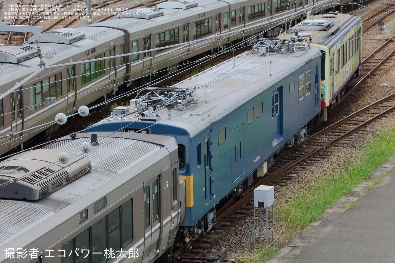 【JR西】キハ120-14「お茶の京都トレイン」網干総合車両所本所入場配給の拡大写真