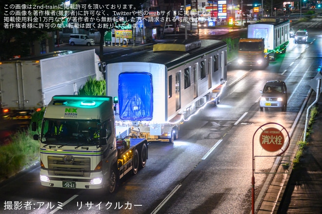 【仙台市交】3000系の第二編成(3332 / 3632)が搬入のため陸送