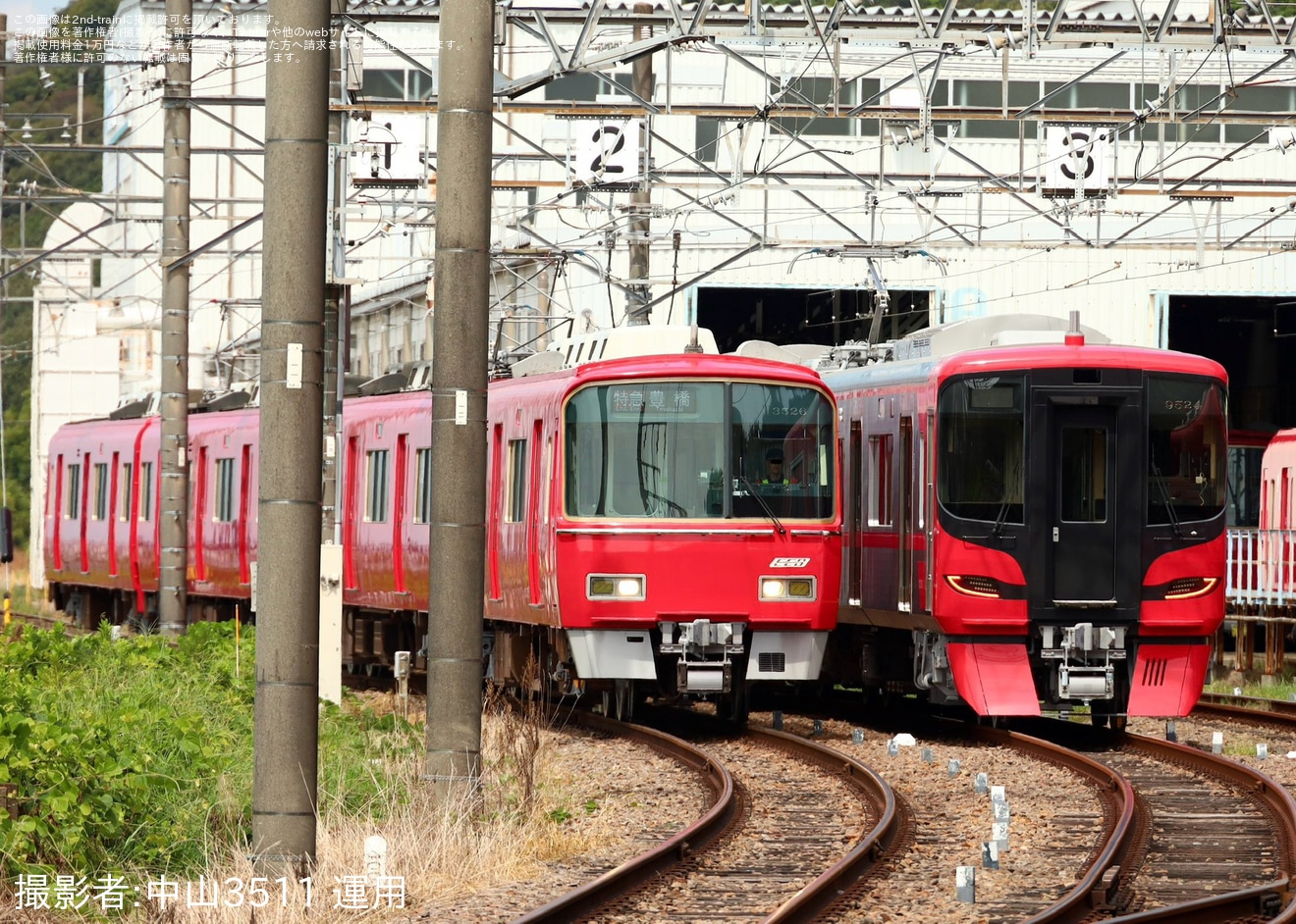 【名鉄】3500系3526F舞木検査場出場試運転 (202509)の拡大写真