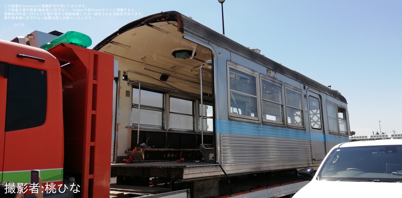 【北鉄】8000系8801編成8801号車(元京王3000系トップナンバー）廃車陸送（その2)の拡大写真