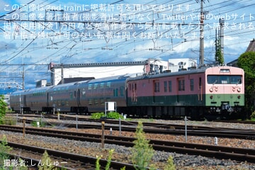 【JR東】E26系「カシオペア」客車4両がクモヤ143牽引で構内入換