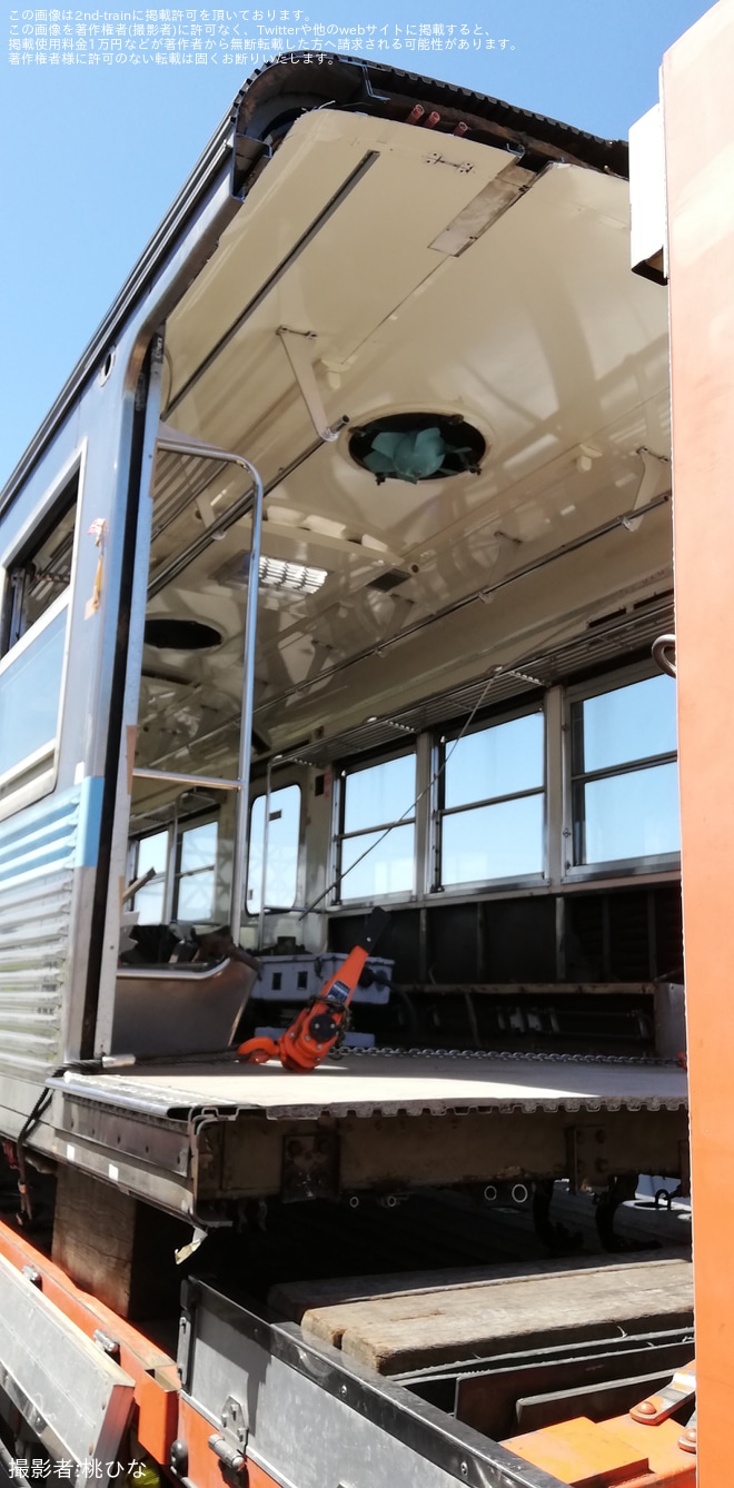 【北鉄】8000系8801編成8801号車(元京王3000系トップナンバー）廃車陸送（その2)