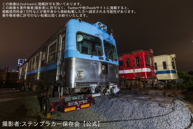 首都圏電車区で撮影された【北鉄】8000系8801編成8811号車が首都圏電車区へ到着