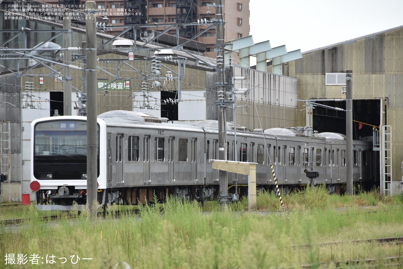 【JR東】E501系K753編成へ反射板取り付けの拡大写真