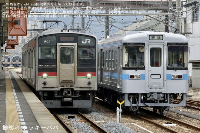 多度津駅で撮影された【JR四】1000形気動車1006号車が検査を終えて多度津工場出場