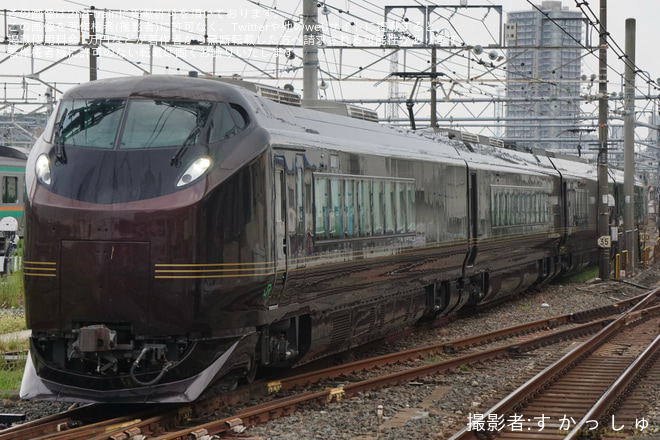 尾久駅で撮影された【JR東】E655系 和(なごみ) 郡山総合車両センター入場回送
