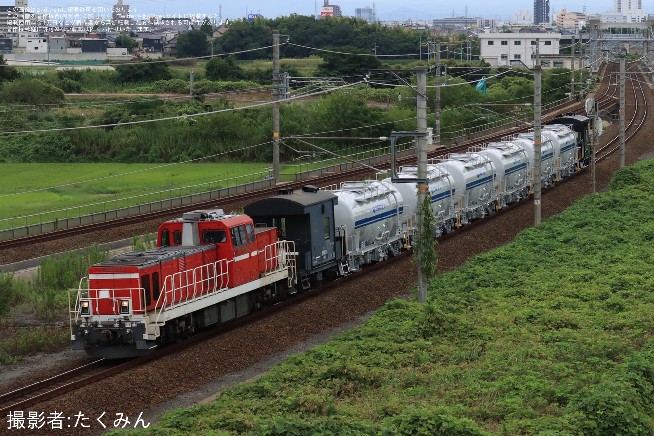 【JR貨】タキ1300の量産車6両(8~13)日本車両出場甲種輸送の拡大写真
