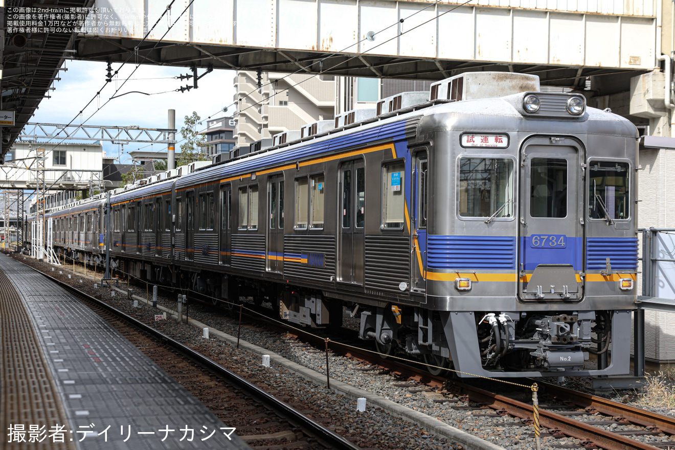 【南海】6000系6023F+6300系6334F千代田工場出場試運転の拡大写真