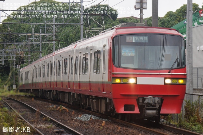 【名鉄】「美浜町制70周年記念系統板」を装着し運転を不明で撮影した写真