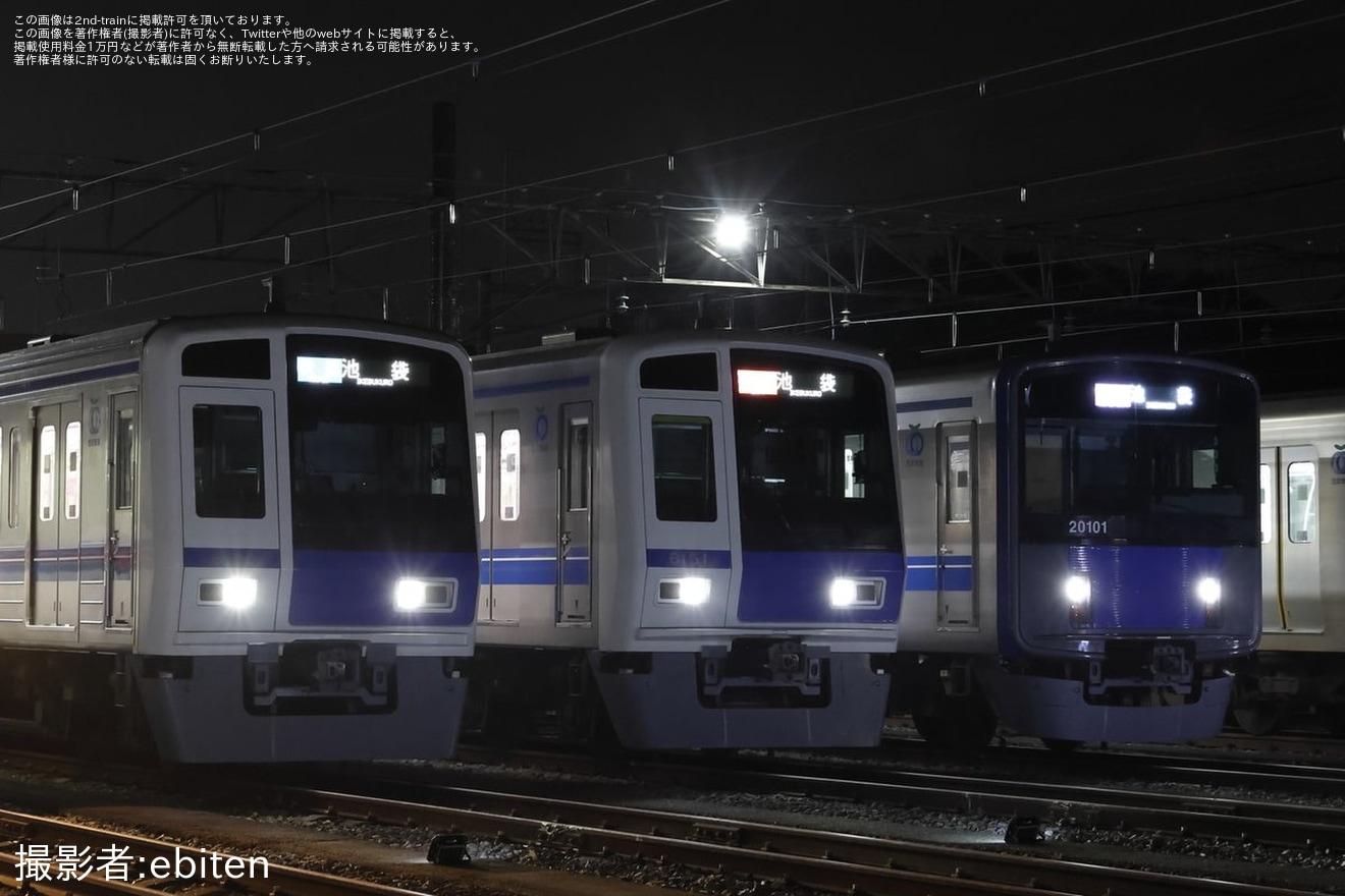 【西武】小手指車両基地「夜間撮影会」開催の拡大写真