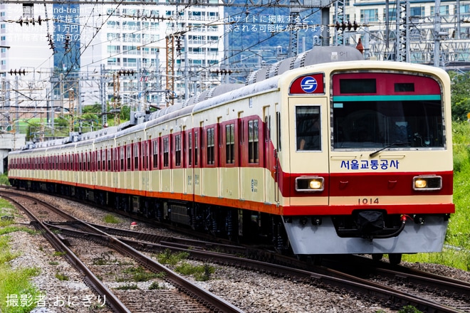 【Seoul Metro】1000系1014Fが検査を終えて出場試運転