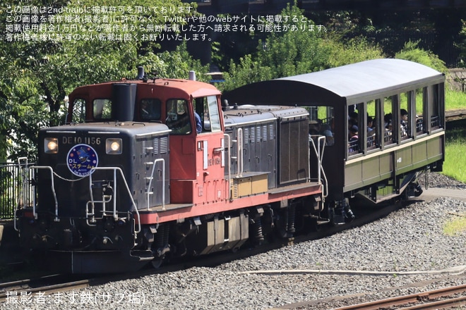 京都鉄道博物館で撮影された【JR西】京都鉄道博物館 「SLスチーム号」のけん引機関車にDE10-1156使用