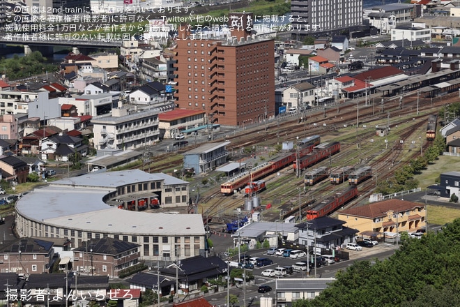 【JR西】津山まなびの鉄道館「キハ28・キハ58形屋外展示」で砂丘ヘッドマークも