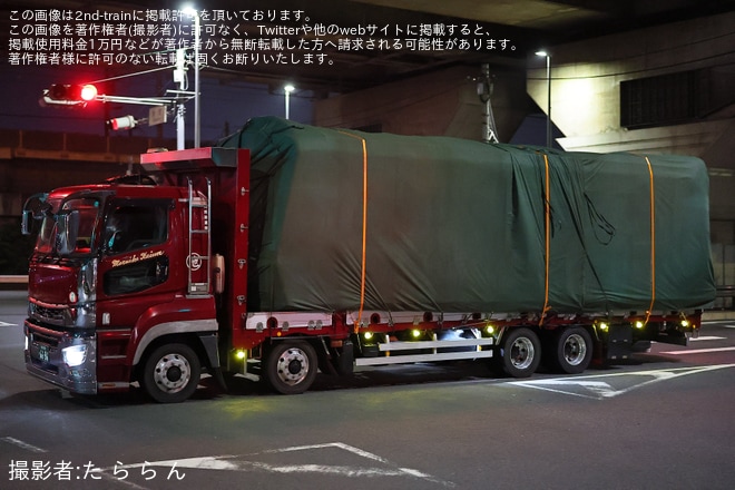 【京急】2000形2011編成2018号車が久里浜工場から廃車陸送を不明で撮影した写真