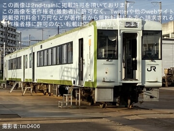 【JR東】キハ111-206+キハ112-206が郡山総合車両センターの解体線へ移動