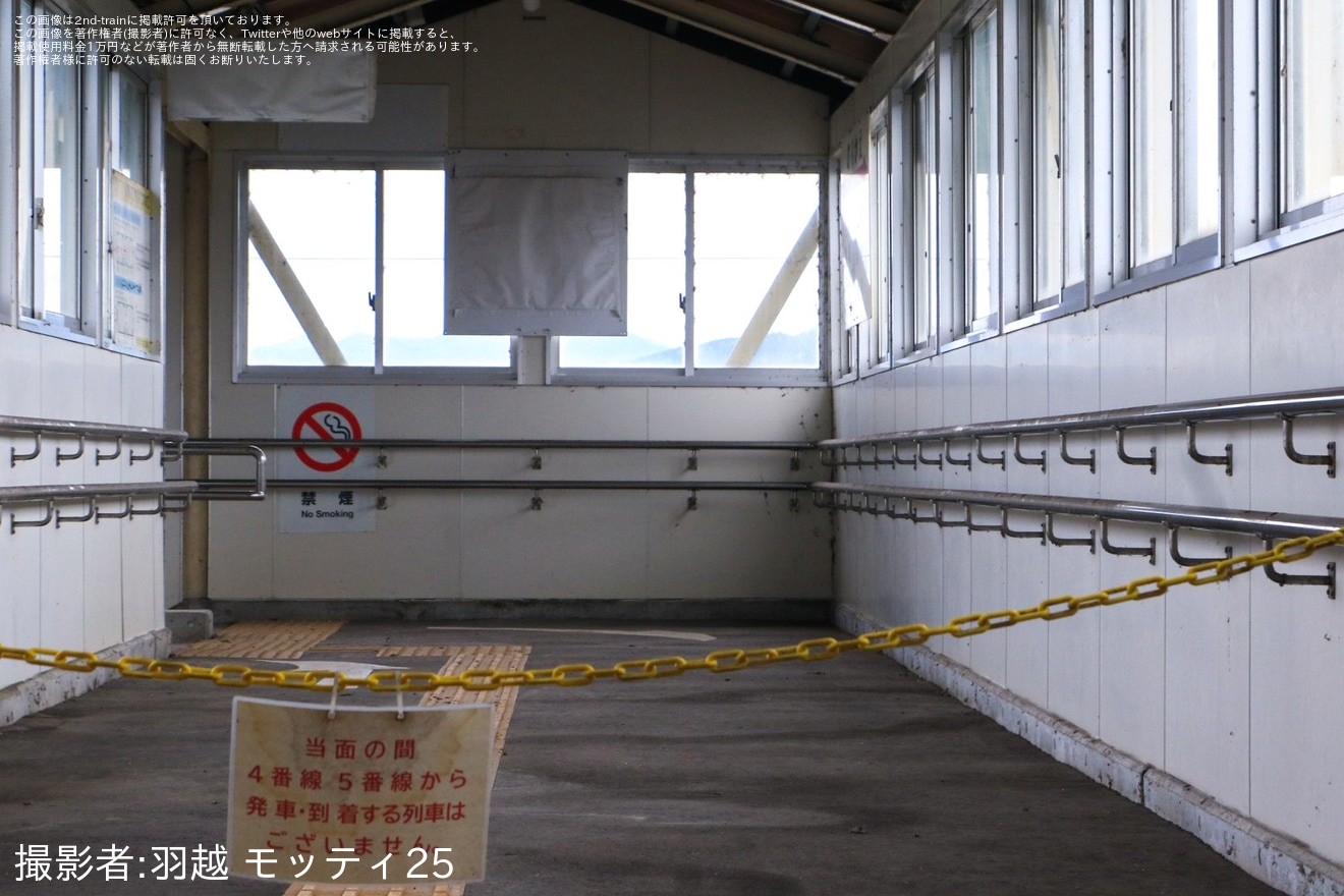 【JR東】陸羽西線運転再開に向け余目駅の4番＆5番線側の新庄方・新津方出発信号が3年4ヶ月ぶりに点灯の拡大写真