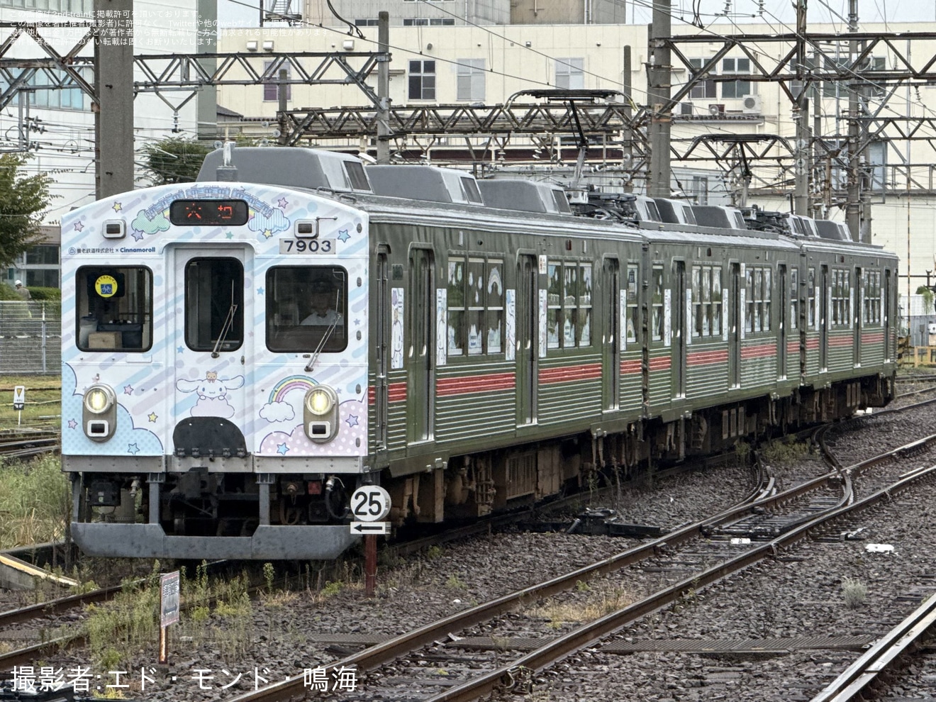 【養老】「シナモロール ラッピング電車」運行開始の拡大写真