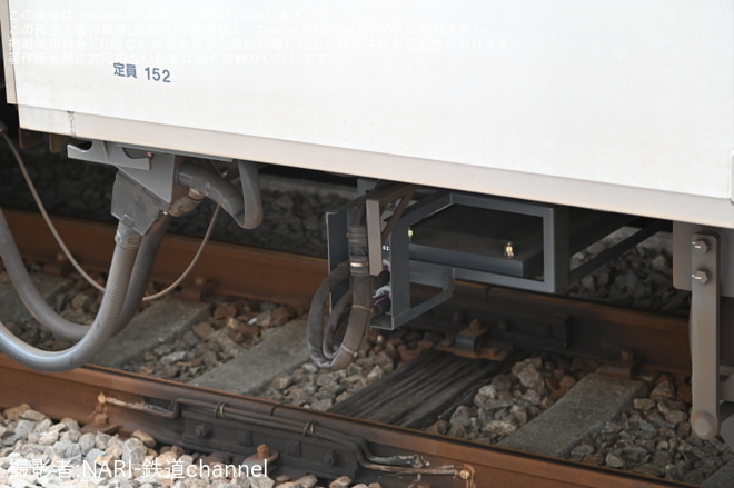 【JR東】E131系T8編成から線路モニタリング装置が撤去を武蔵中原駅で撮影した写真