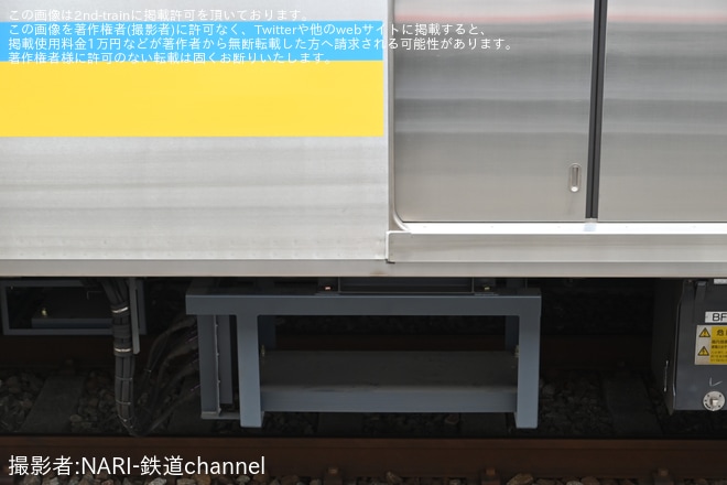 【JR東】E131系T8編成から線路モニタリング装置が撤去を武蔵中原駅で撮影した写真