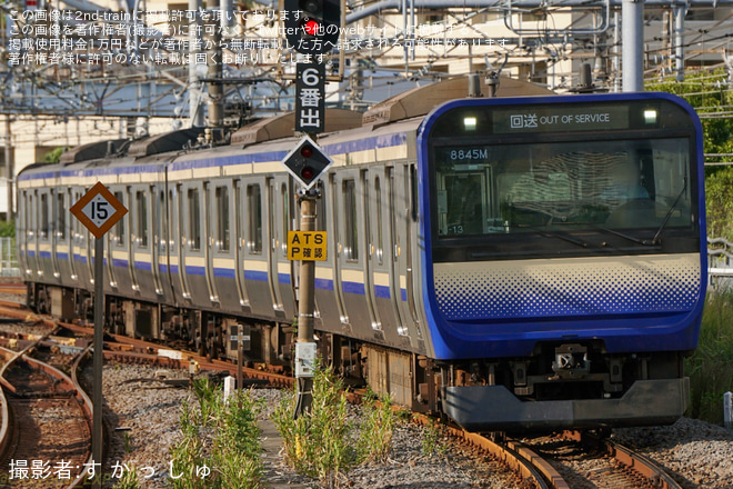 大船駅で撮影された【JR東】E235系1000番台クラJ-13編成東京総合車両センター出場回送