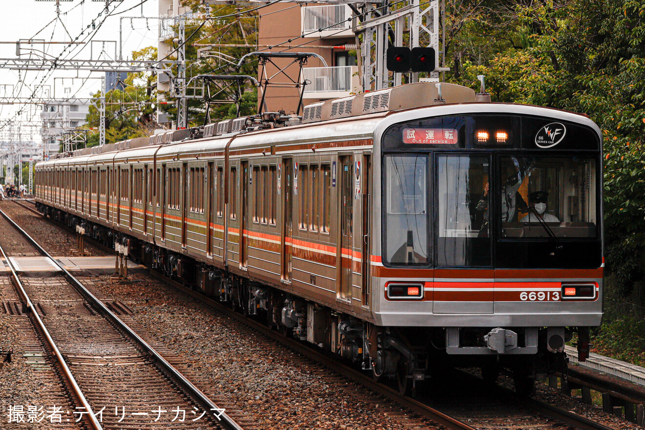 【大阪メトロ】66系66613F東吹田検車場出場試運転の拡大写真