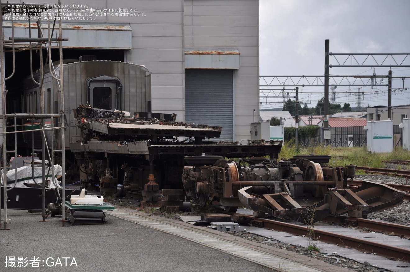 【JR東】719系5000番台Y11編成のクモハ719-5011が車体解体完了への拡大写真