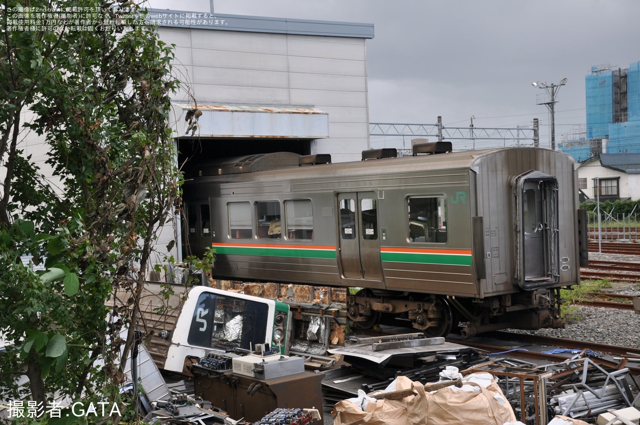 【JR東】719系5000番台Y11編成のクモハ719-5011が車体解体完了への拡大写真