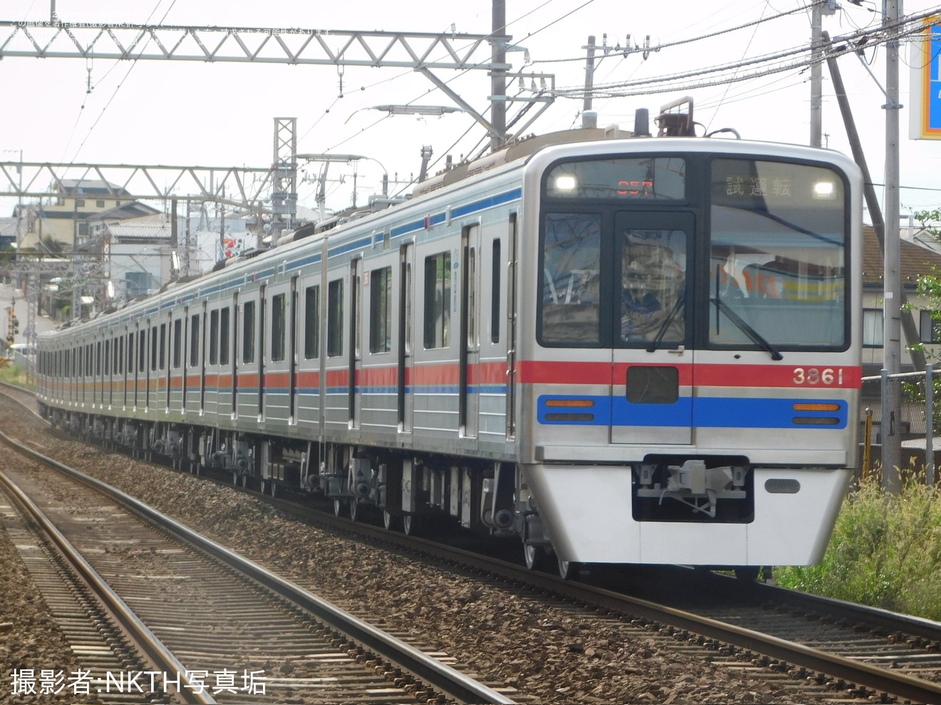 【京成】3700形3868編成宗吾車両基地出場試運転の拡大写真