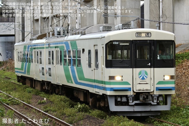 【阿武急】8100形A-17編成が車輪転削の為仙台車両センターまで回送を不明で撮影した写真