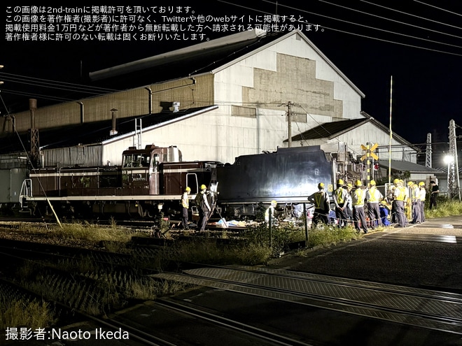 【JR東】D51-498がぐんま車両センター構内での移動中に脱線