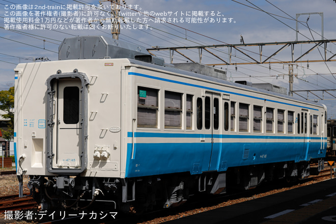 多度津駅で撮影された【JR四】キハ47-145 多度津工場出場試運転(202509)