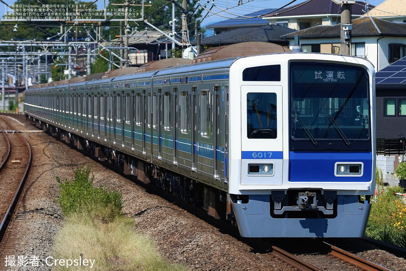 【西武】6000系6117F武蔵丘車両検修場出場試運転の拡大写真