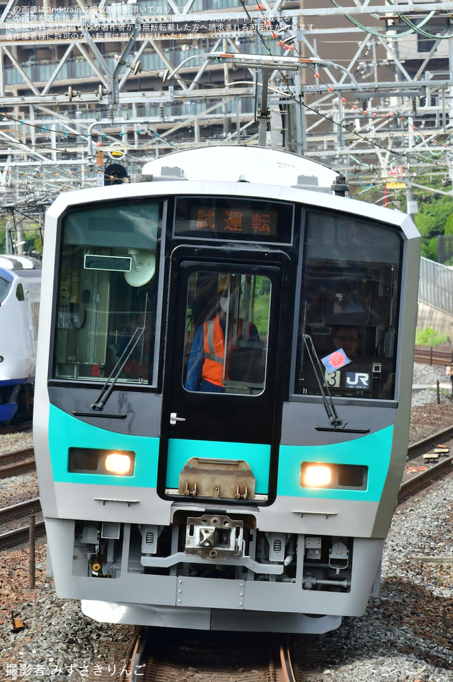 山崎駅で撮影された【JR西】125系F3編成 吹田総合車両所本所出場試運転