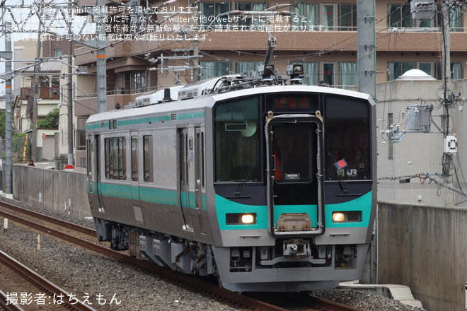 JR総持寺駅で撮影された【JR西】125系F3編成 吹田総合車両所本所出場試運転