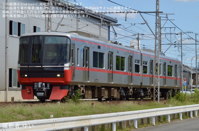 【名鉄】3150系3171F舞木検査場出場試運転を不明で撮影した写真