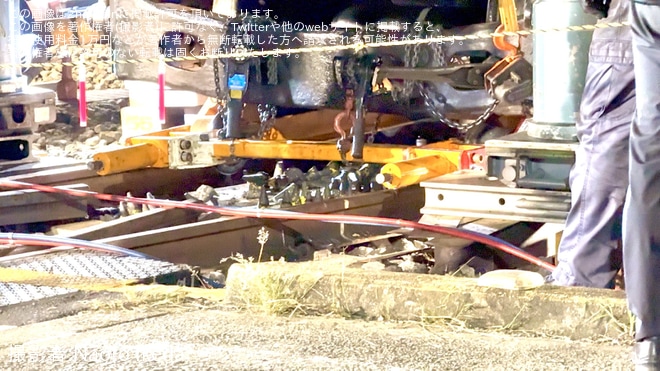 【JR東】D51-498がぐんま車両センター構内での移動中に脱線を不明で撮影した写真