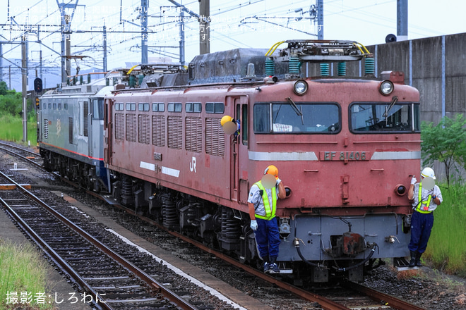 川内駅で撮影された【JR貨】EF81-406が北九州貨物ターミナルへ回送