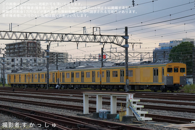厚木操車場で撮影された【相鉄】モヤ700系が厚木操車場で訓練を実施
