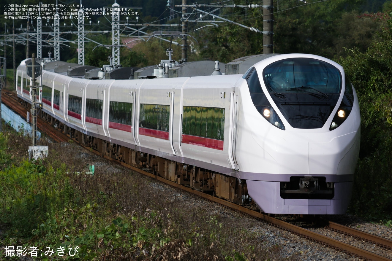 【JR東】E657系カツK17編成郡山総合車両センター出場回送の拡大写真