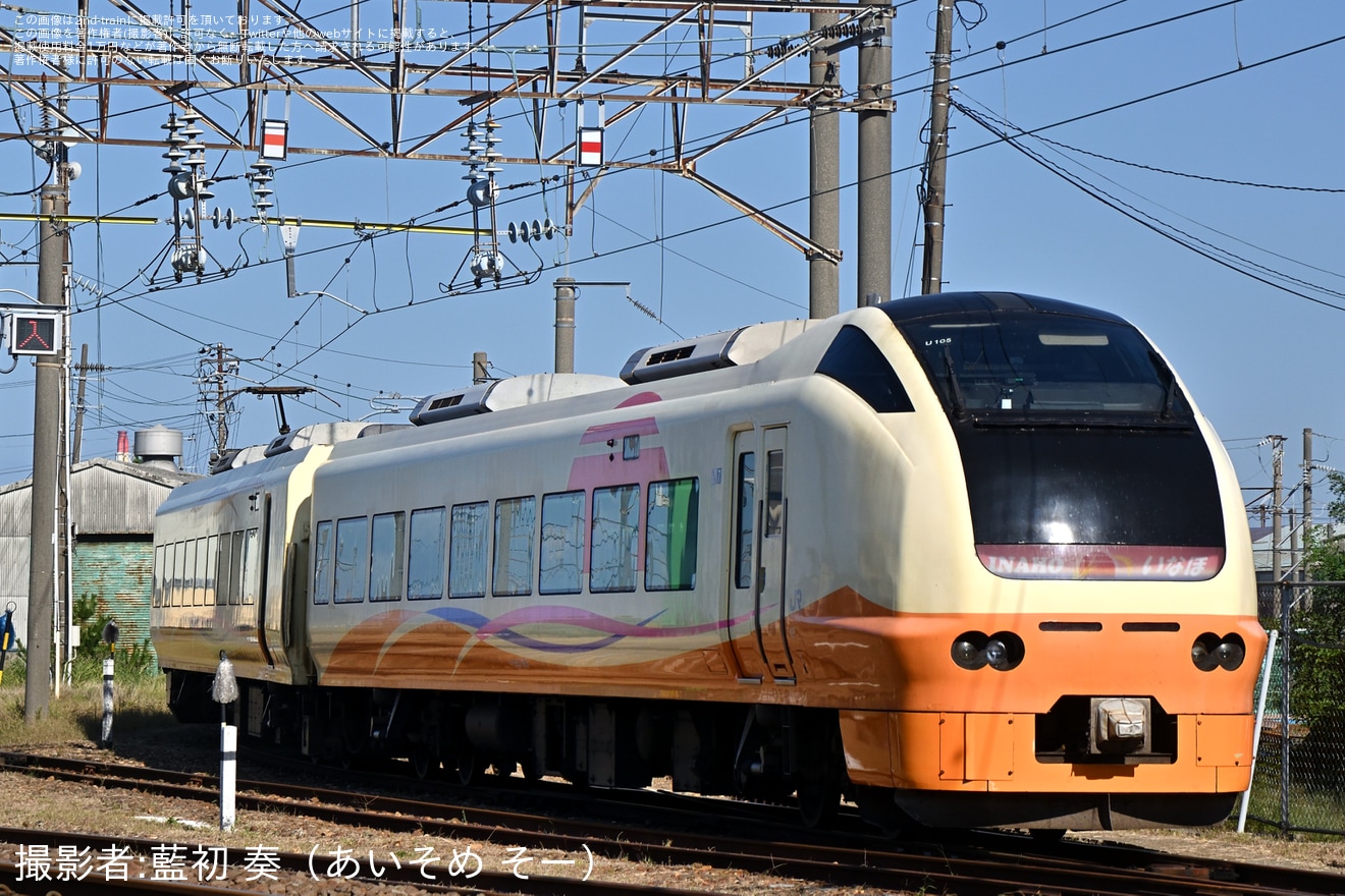 【JR東】E653系U-105編成秋田総合車両センター入場回送の拡大写真
