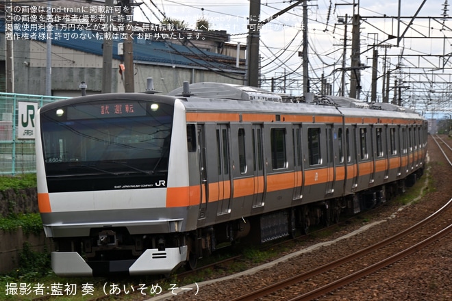 【JR東】E233系0番台青664編成秋田総合車両センター構内試運転
