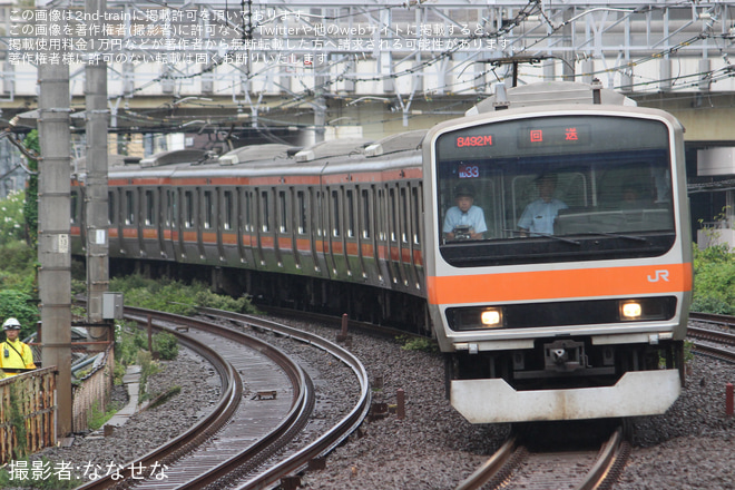 五反田駅で撮影された【JR東】E231系ケヨMU33編成 東京総合車両センター入場