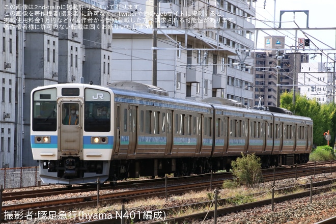 【JR東】211系N307編成延命化工事を施工し構内試運転