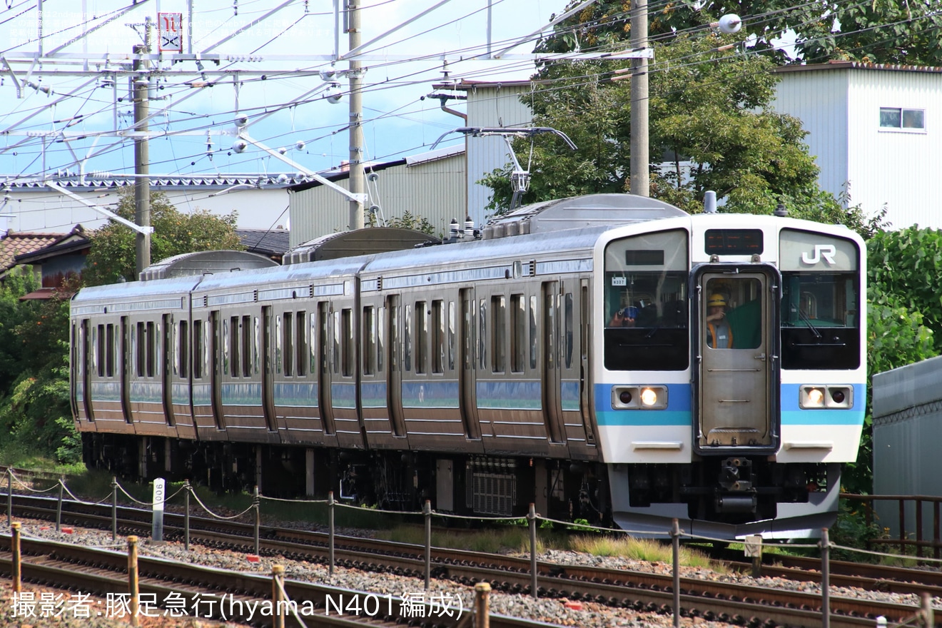 【JR東】211系N307編成延命化工事を施工し構内試運転の拡大写真