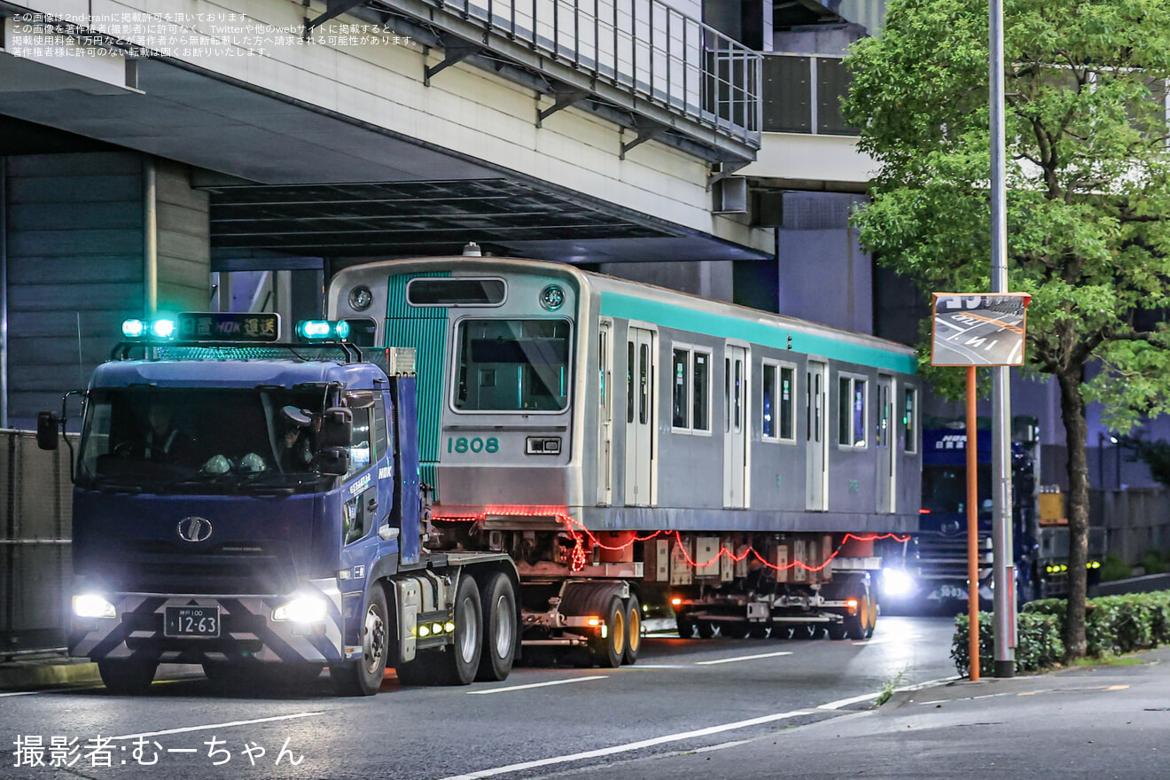 【京都市交】10系1108F(1108/1808号車)が廃車陸送の拡大写真