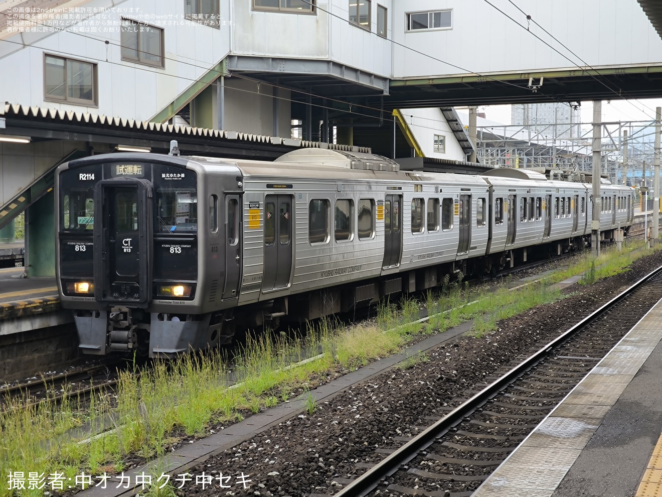 【JR九】813系RG2114編成小倉総合車両センター出場の拡大写真