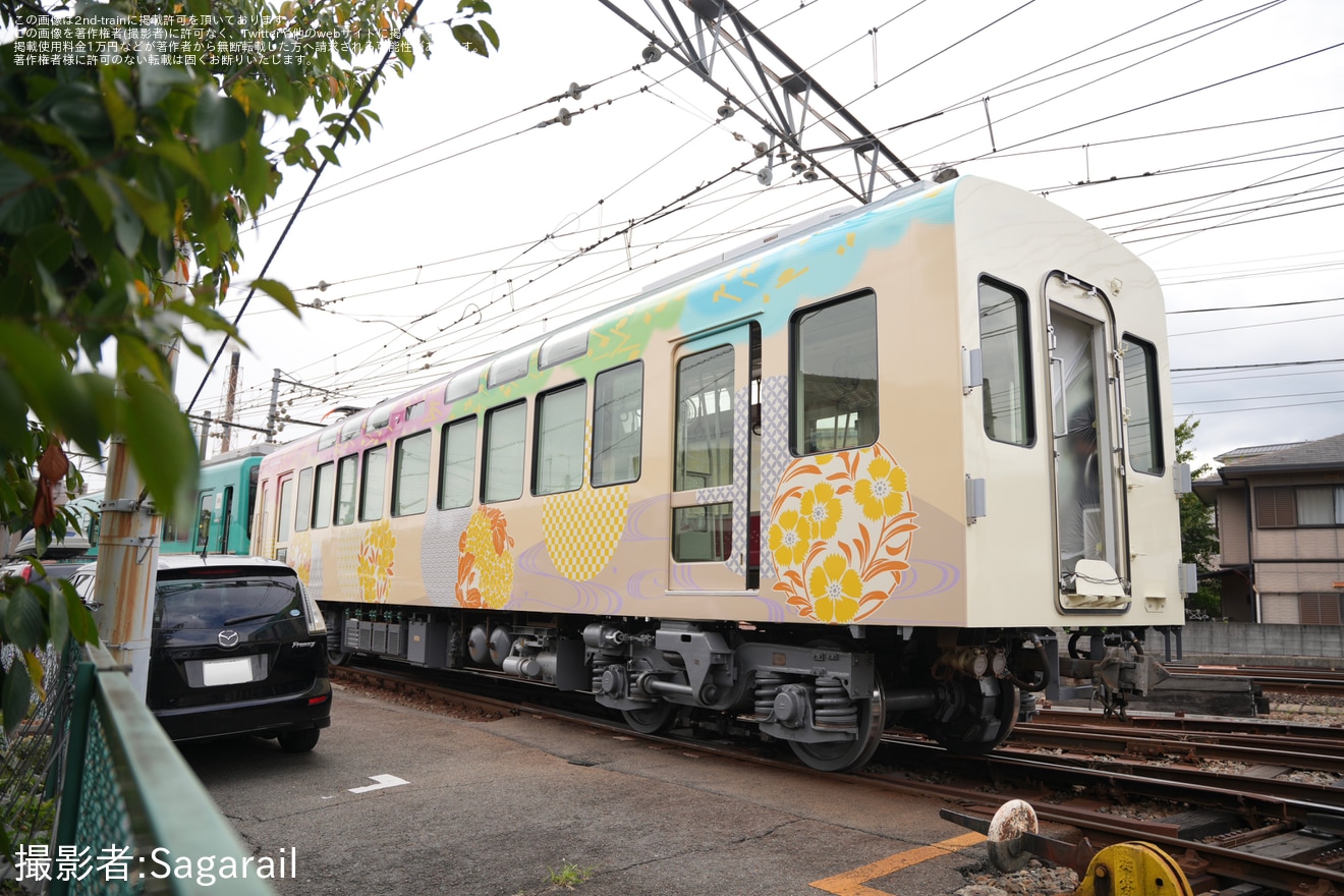 【叡電】101号車「舞」が構内入換の拡大写真