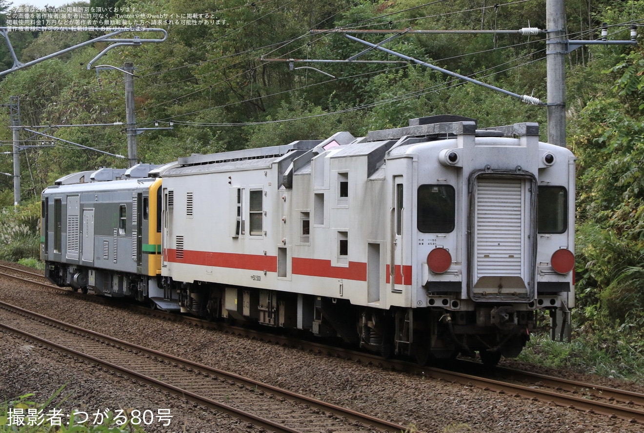 【JR東】マヤ50-5001が仙台車両センターへ返却回送の拡大写真