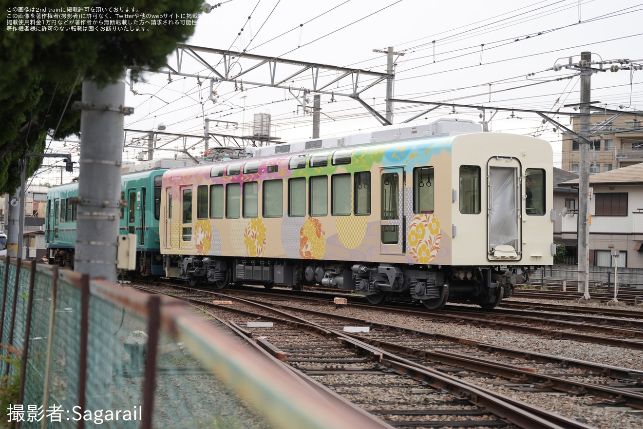 【叡電】101号車「舞」が構内入換の拡大写真